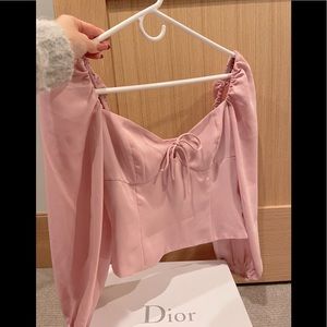 Aritzia Wilfred crop top woman pink size small